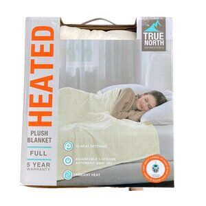 True North heated plush blanket - NWT - Marshmellow color - 77" x 84"